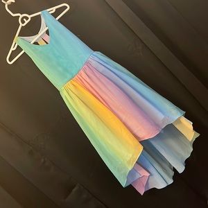 New rainbow dress for teenager girl